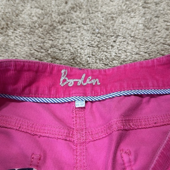 Boden Pink Corduroy Pants 6P - Picture 3 of 5